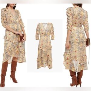 ba&sh Multicolor Long Sleeve Dress, XS